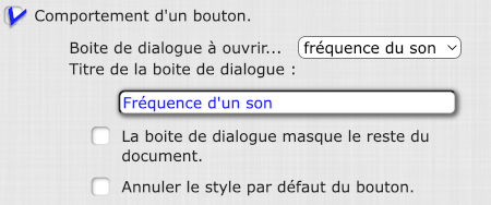 paramètre comportement bouton