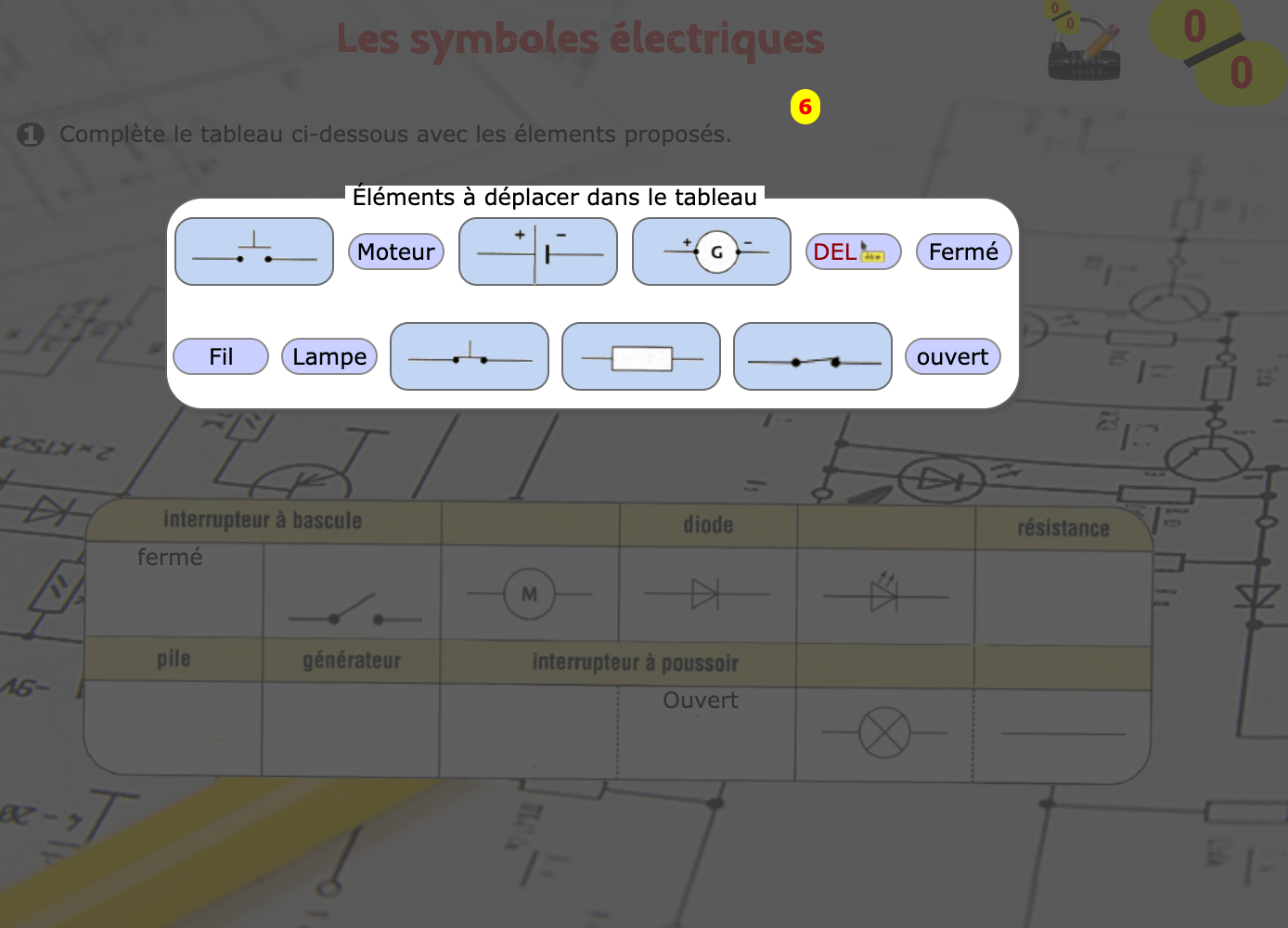Exemple3 d'un ensemble d'objets déplaçables contenant 'texte' ou objet 'média' au sein de la page (estompée)