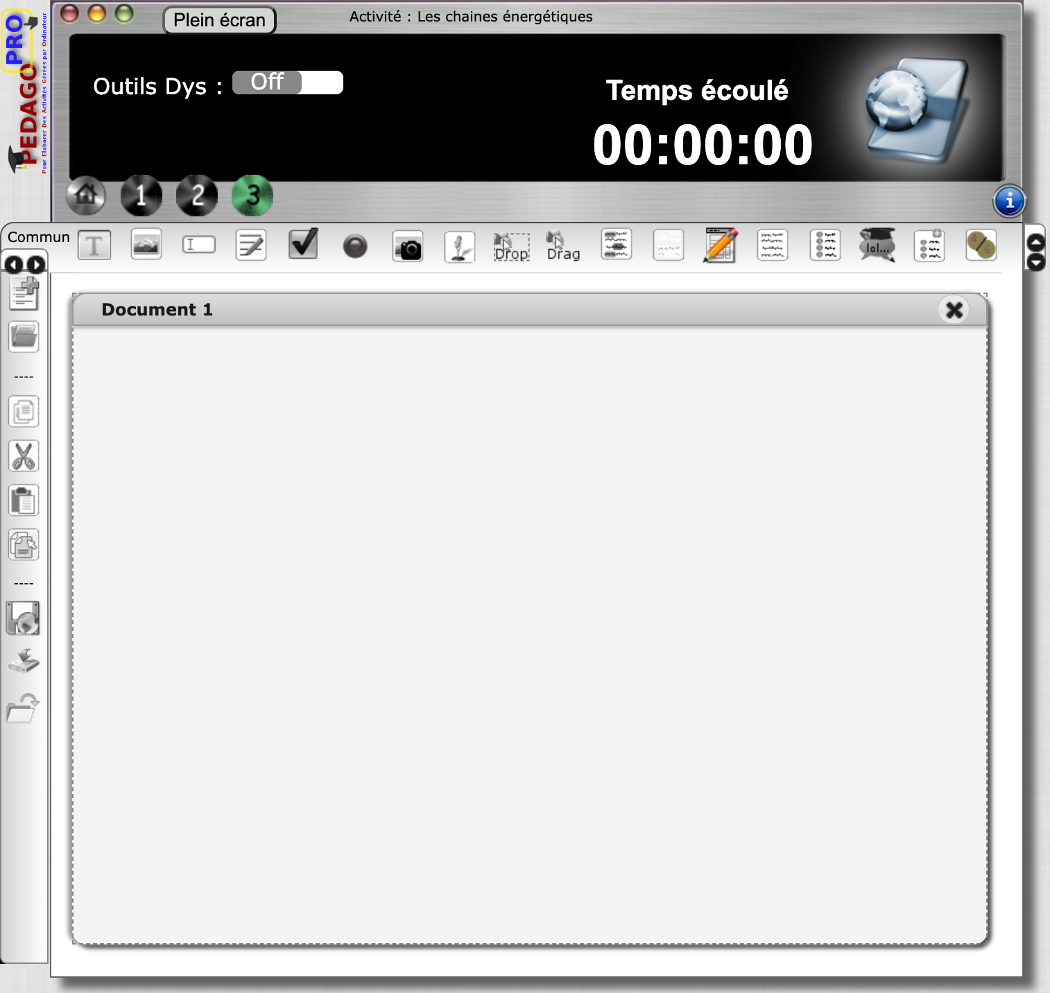 l'interface à basculée en mode conception fenêtre