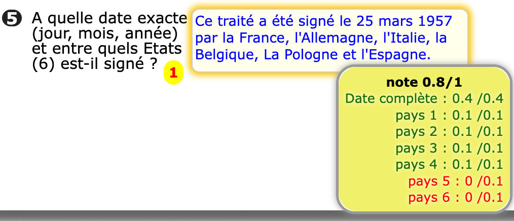 Vue lors d'une autocorrection